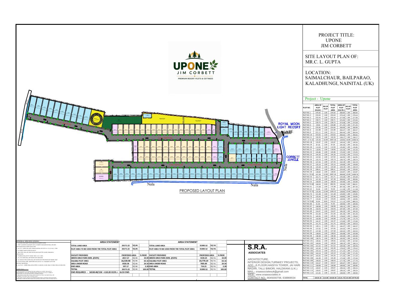 UPONE Site Layout Plan