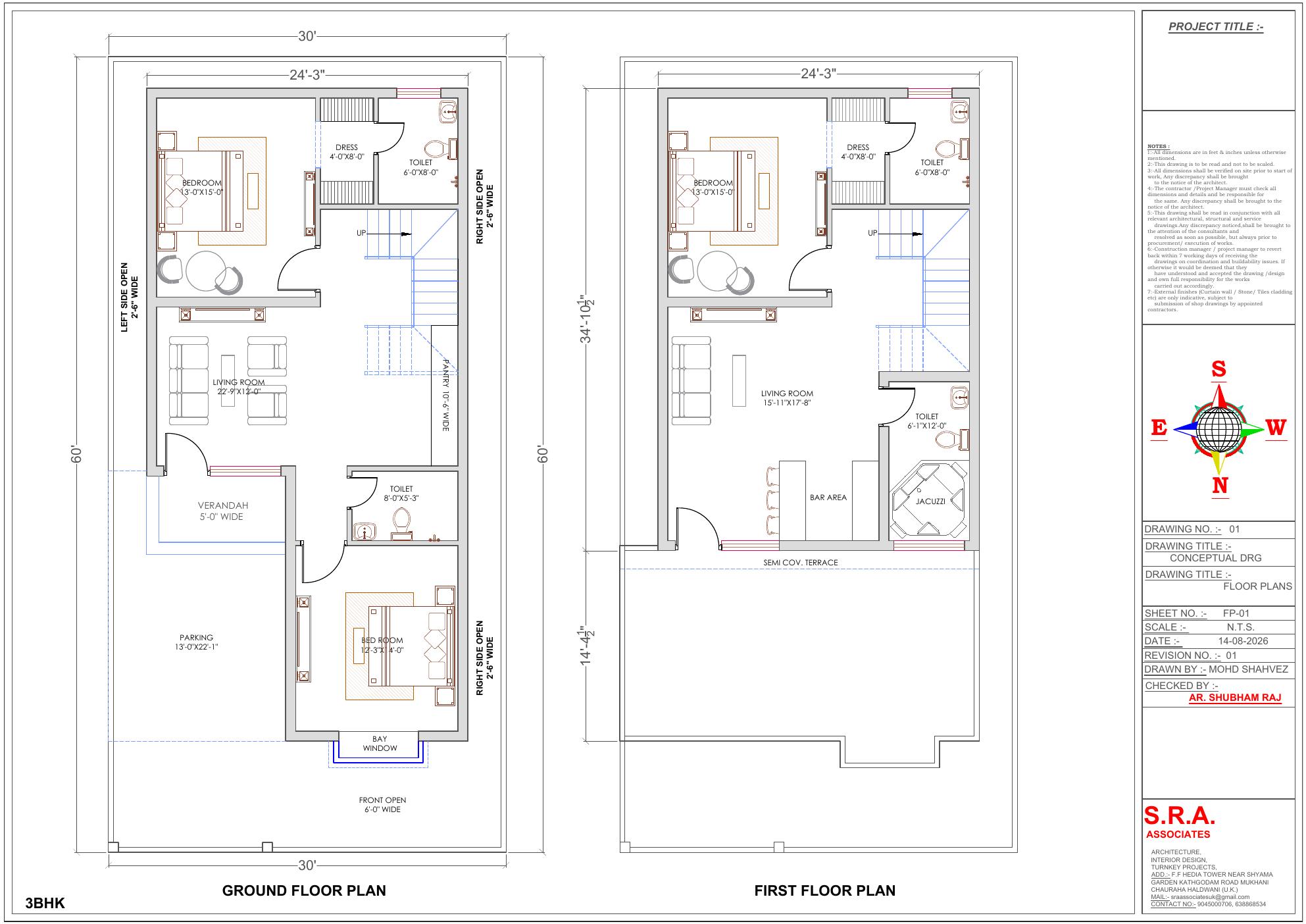 3BHK 30x60